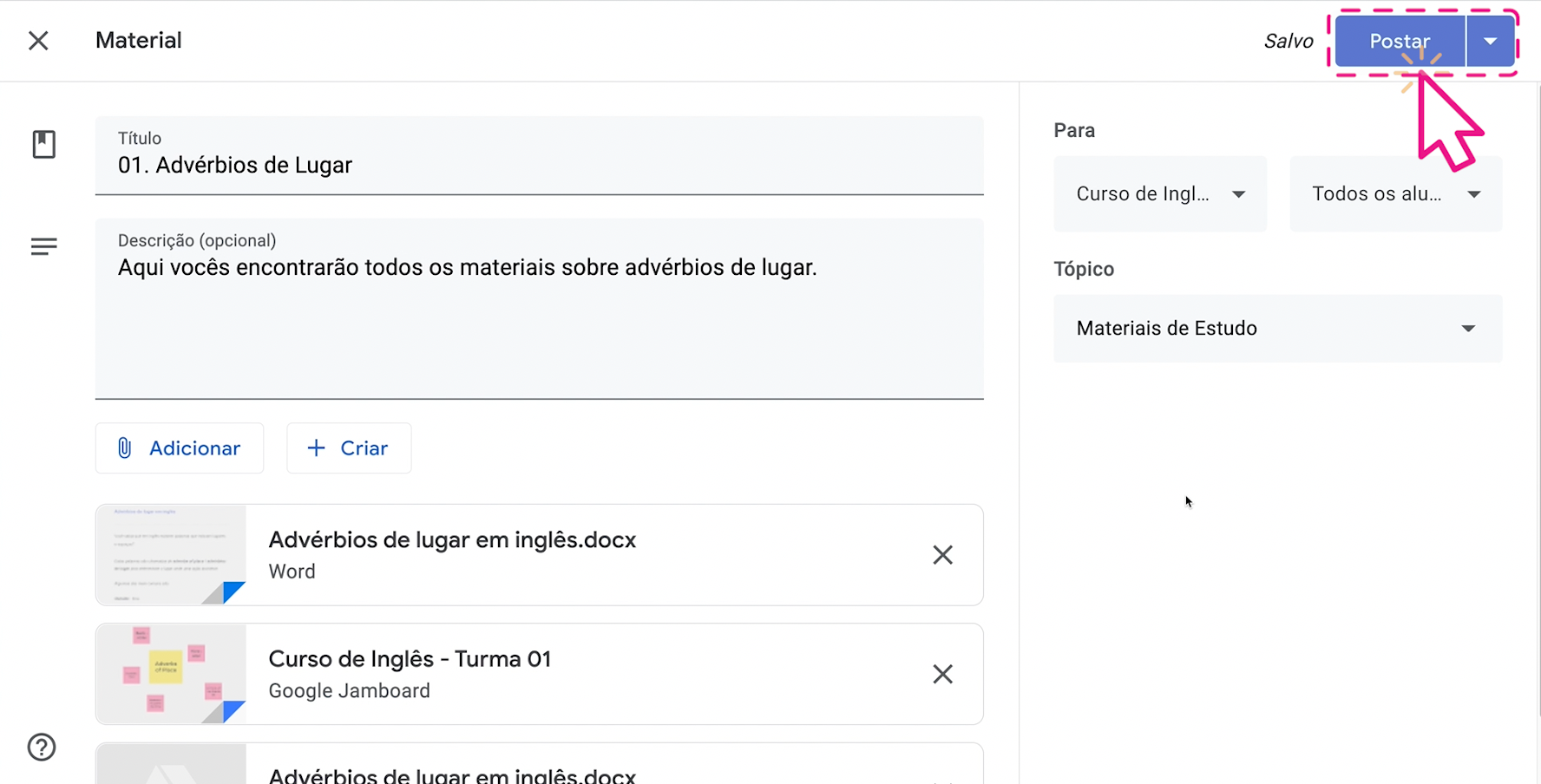 Como disponibilizar materiais de estudo para seus alunos 13